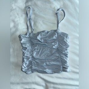 Baby blue crop top (xs)